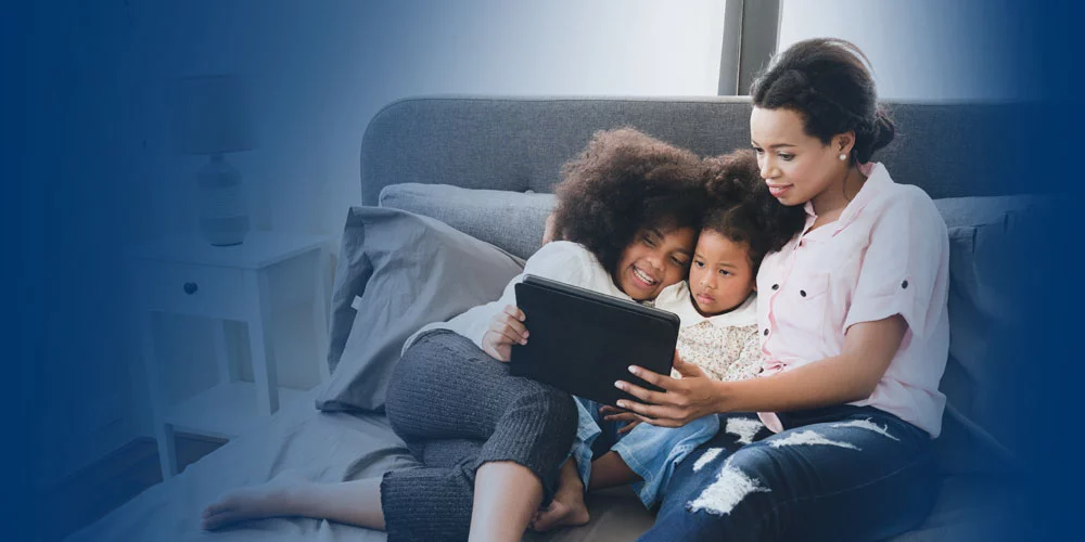 Family reading in pest free home