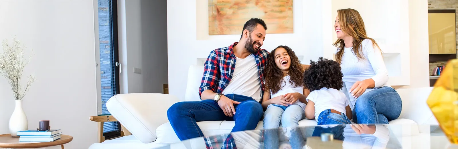 family laughing pest free home