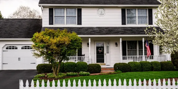 house with fence