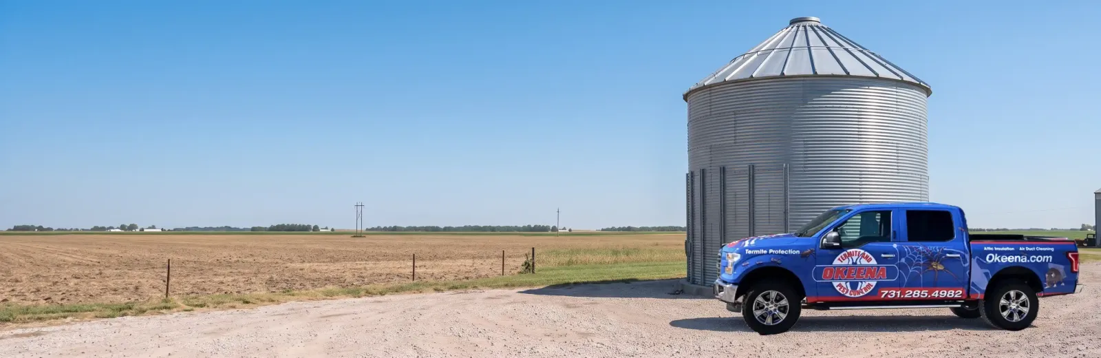 truck and silo for fumigation