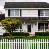 house with fence